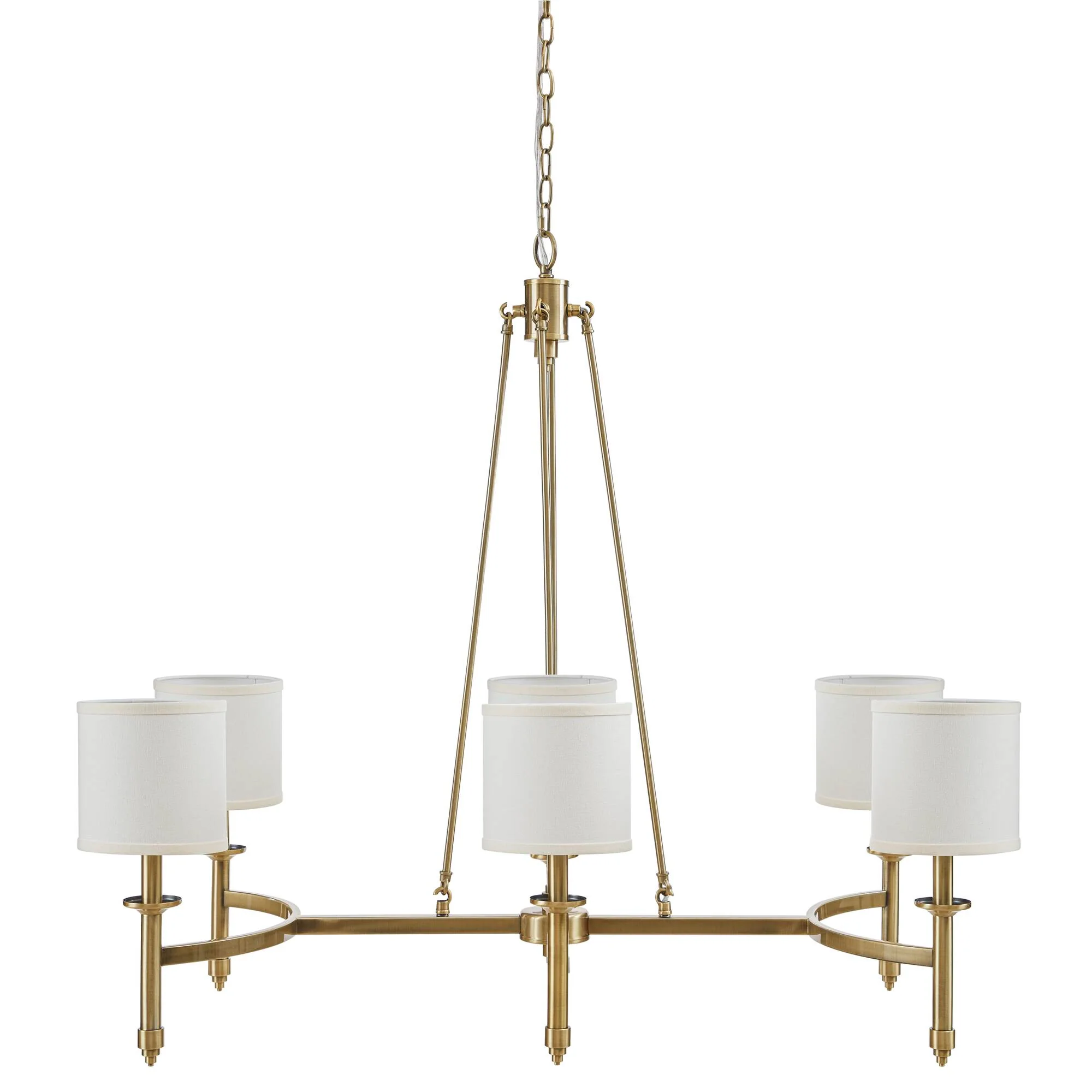 Elegenza 6-light Chandelier with Fabric Drum Shades - Image 8