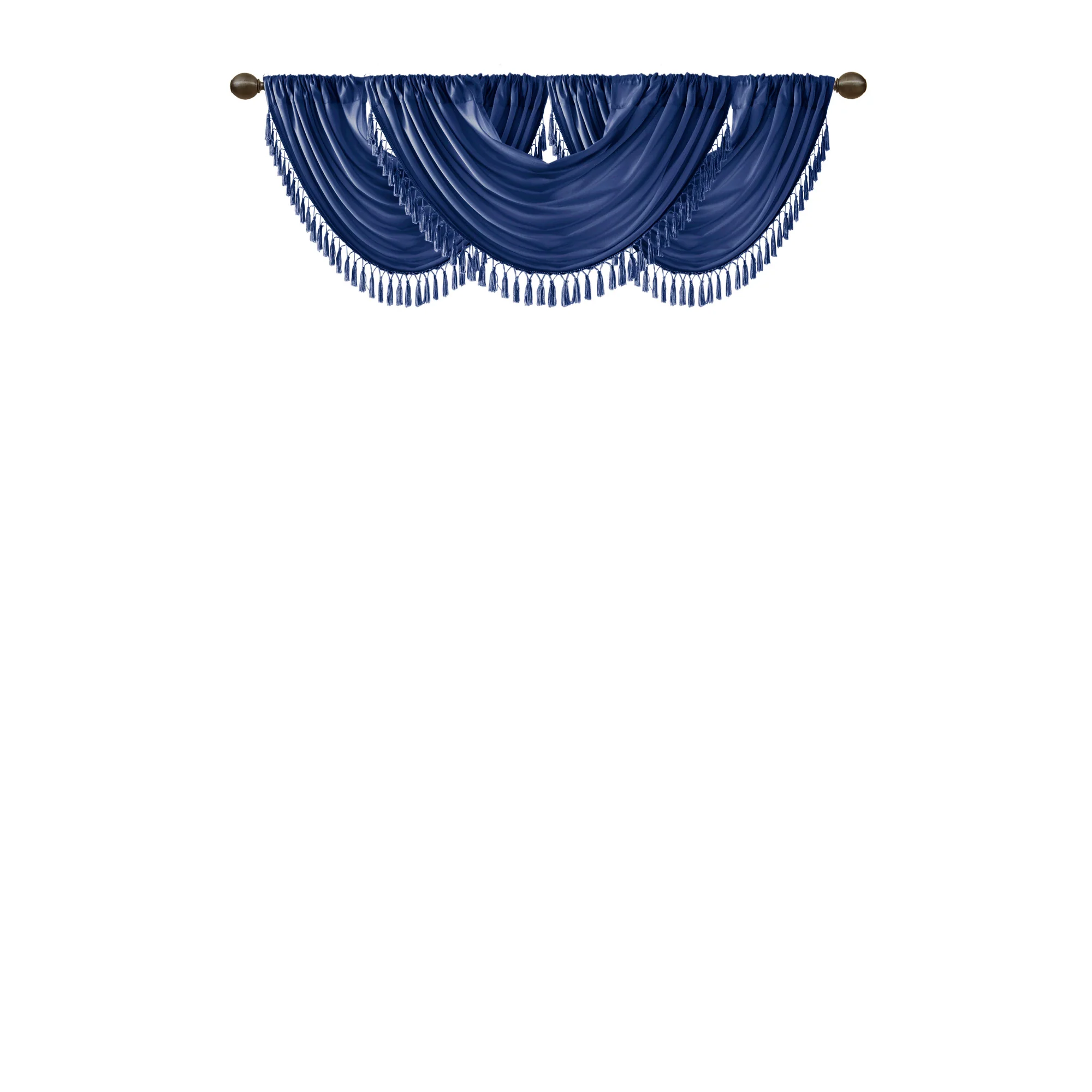 Elena Faux Silk Waterfall Embellished Valance - Image 21