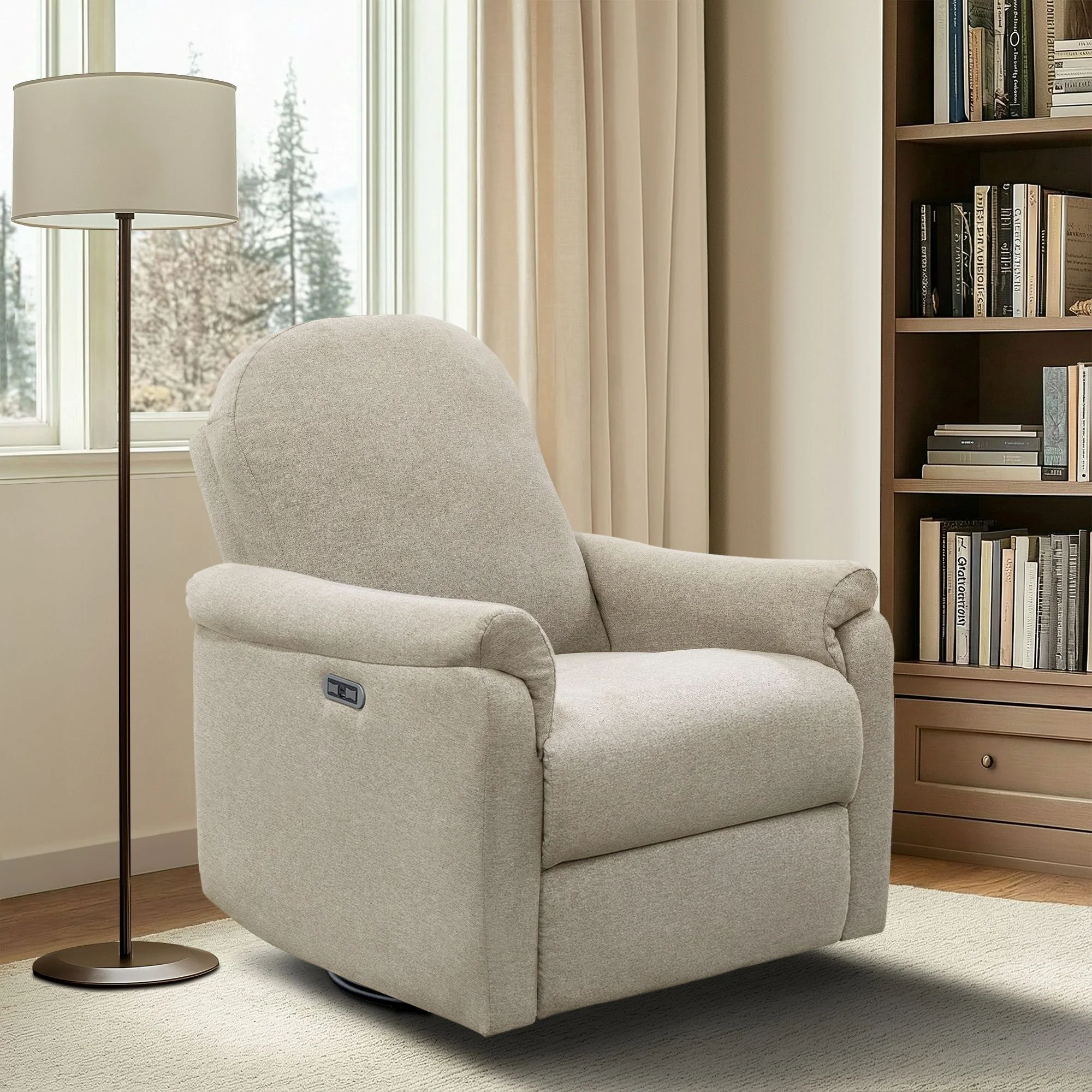 Elio Power Recliner 3-in-1 with Swivel, Glider, Charging Station - Image 15
