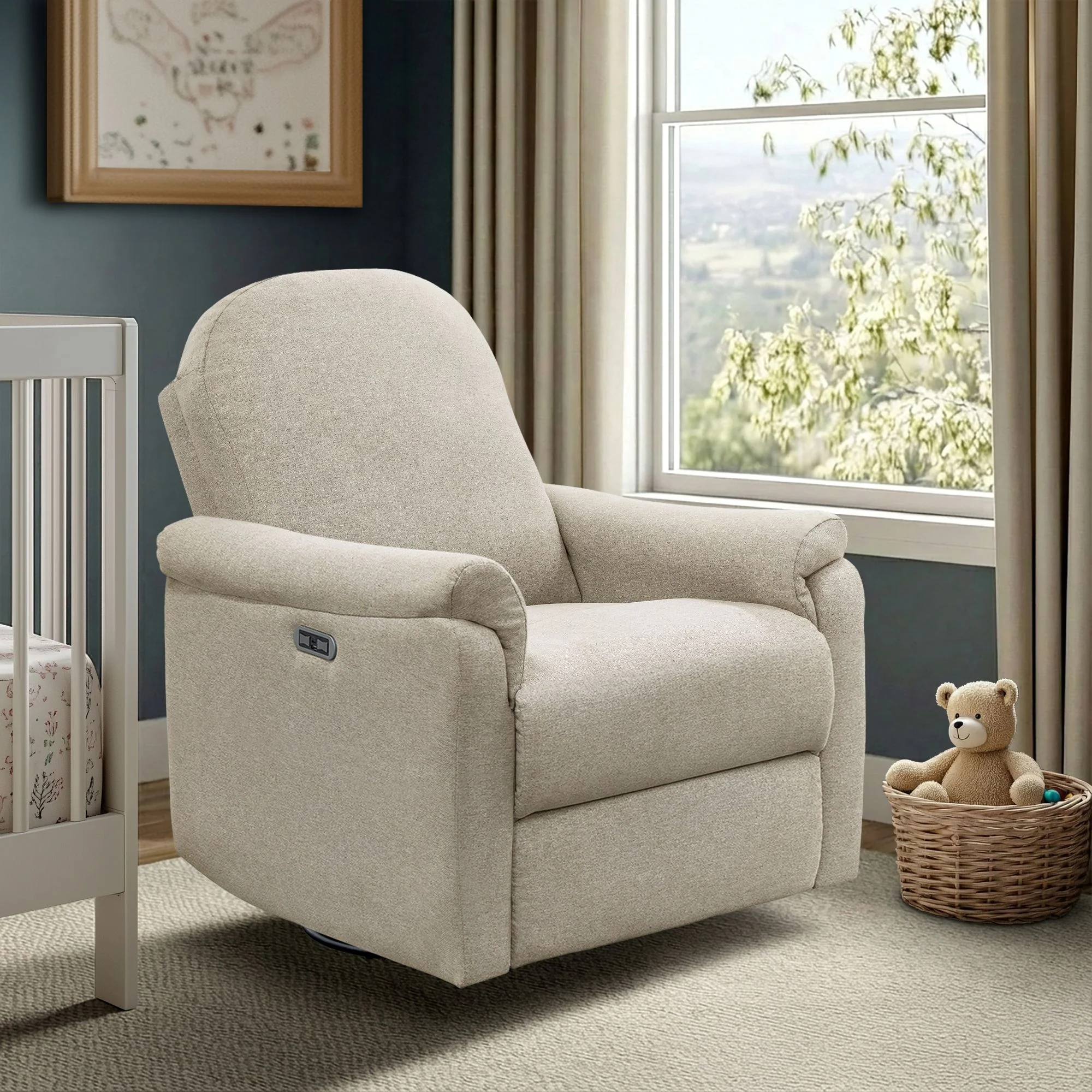 Elio Power Recliner 3-in-1 with Swivel, Glider, Charging Station - Image 16