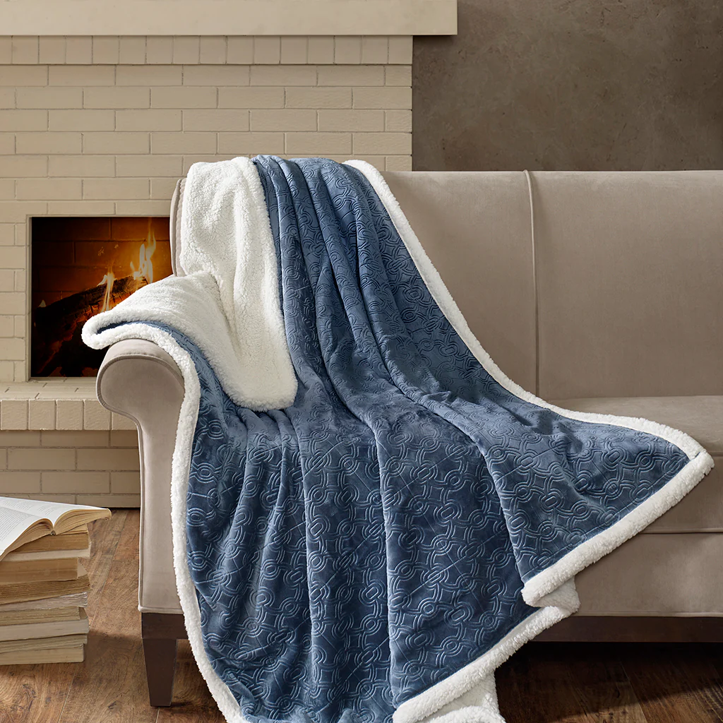 Elma Oversized Textured Plush Throw - Image 4