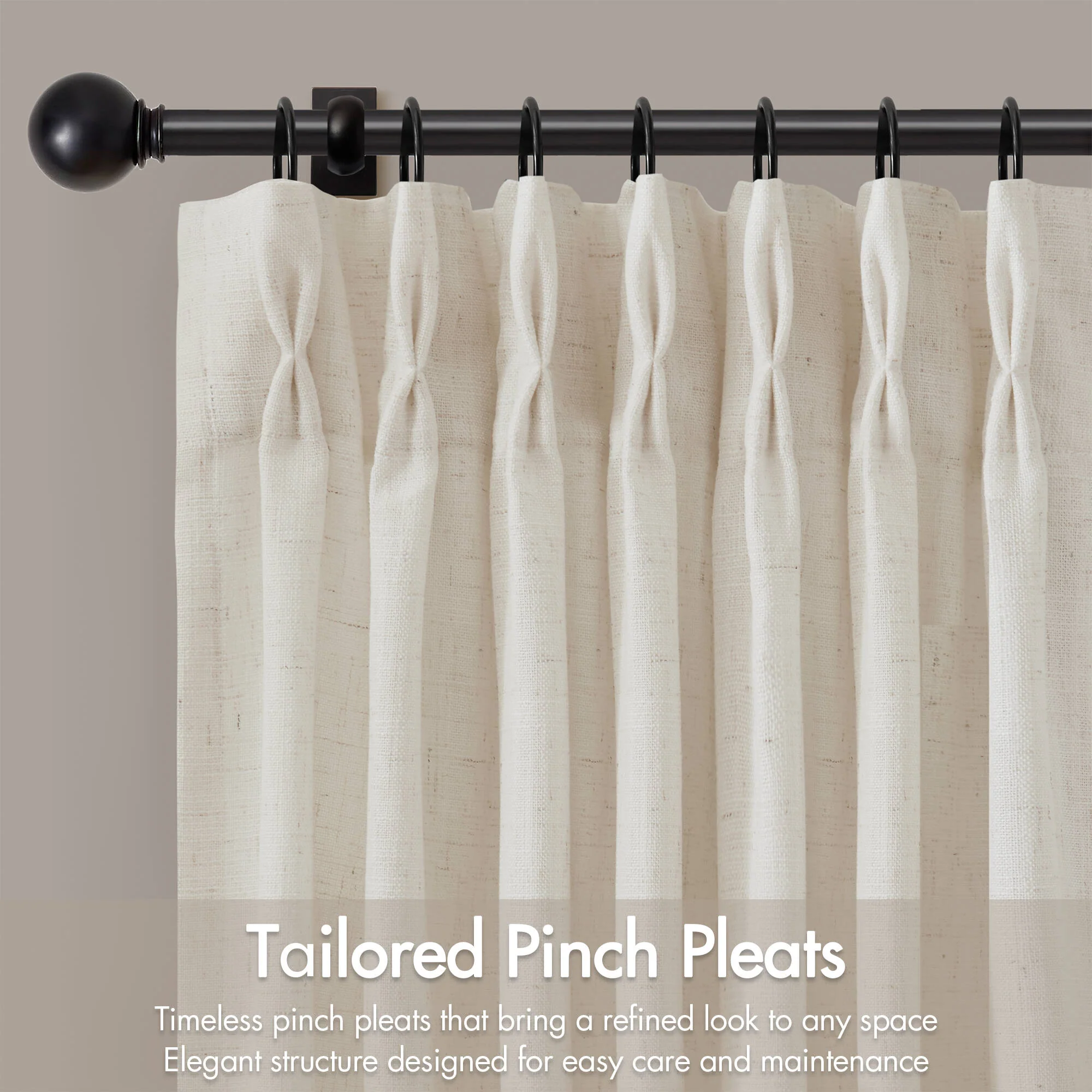 Emery 300gsm Poly Linen with 7 Pinch Pleat per Piece - Image 55