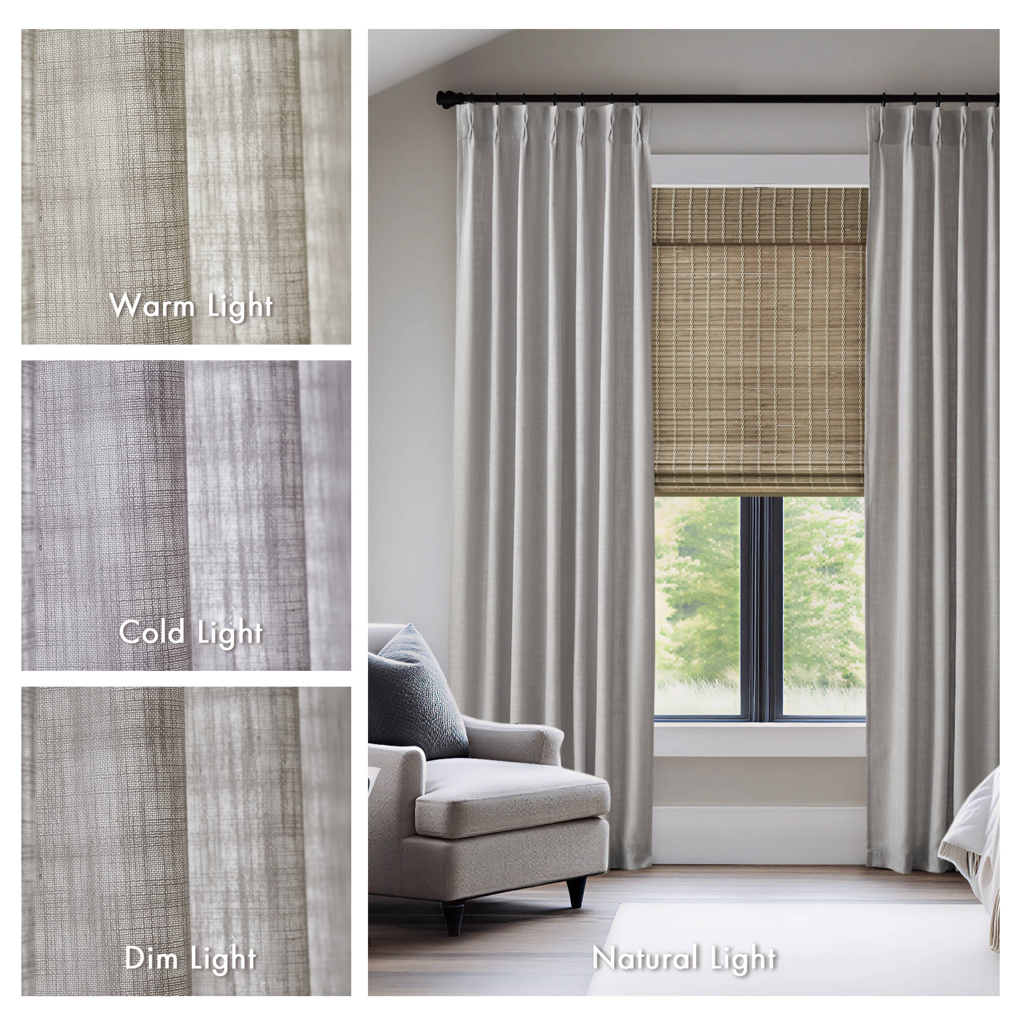 Emery 300gsm Poly Linen with 7 Pinch Pleat per Piece - Image 82