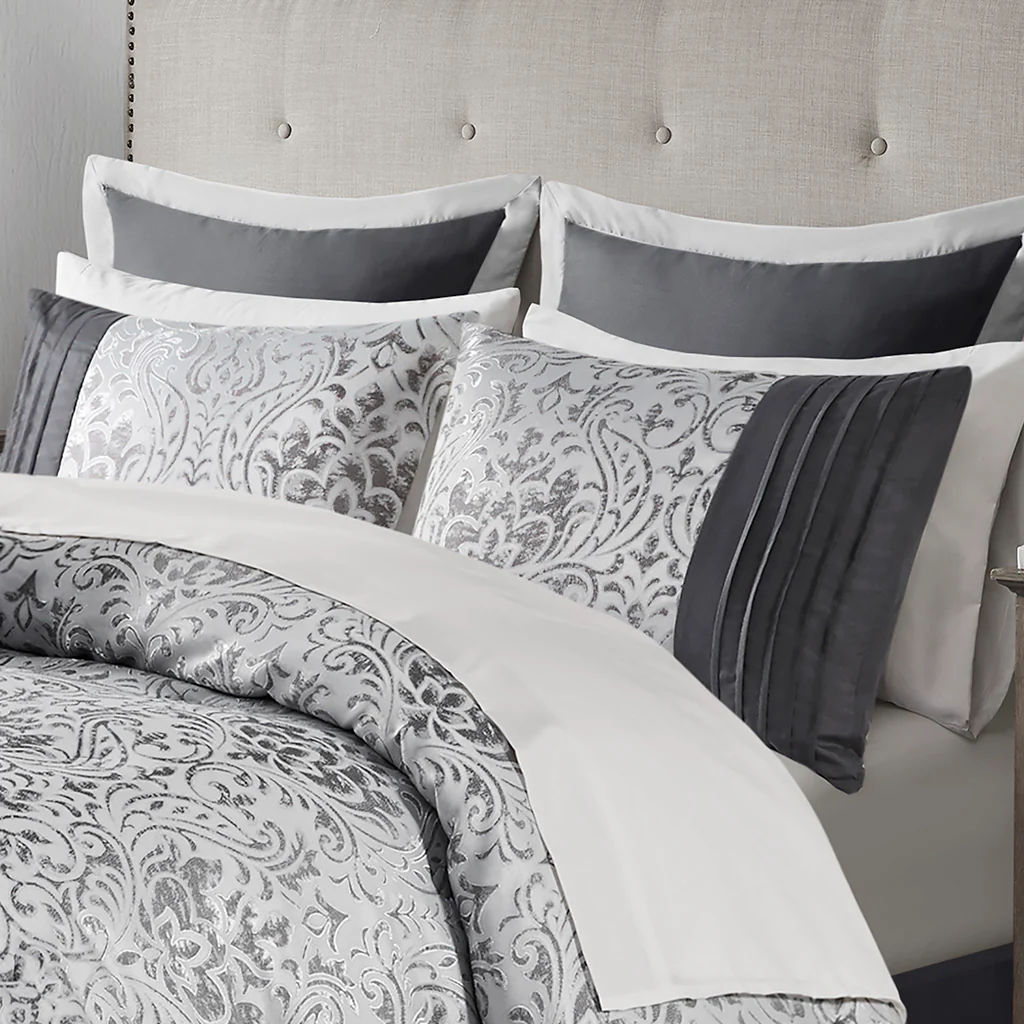 Emilia 12-Piece Jacquard Comforter Set with Bed Sheets - Image 21