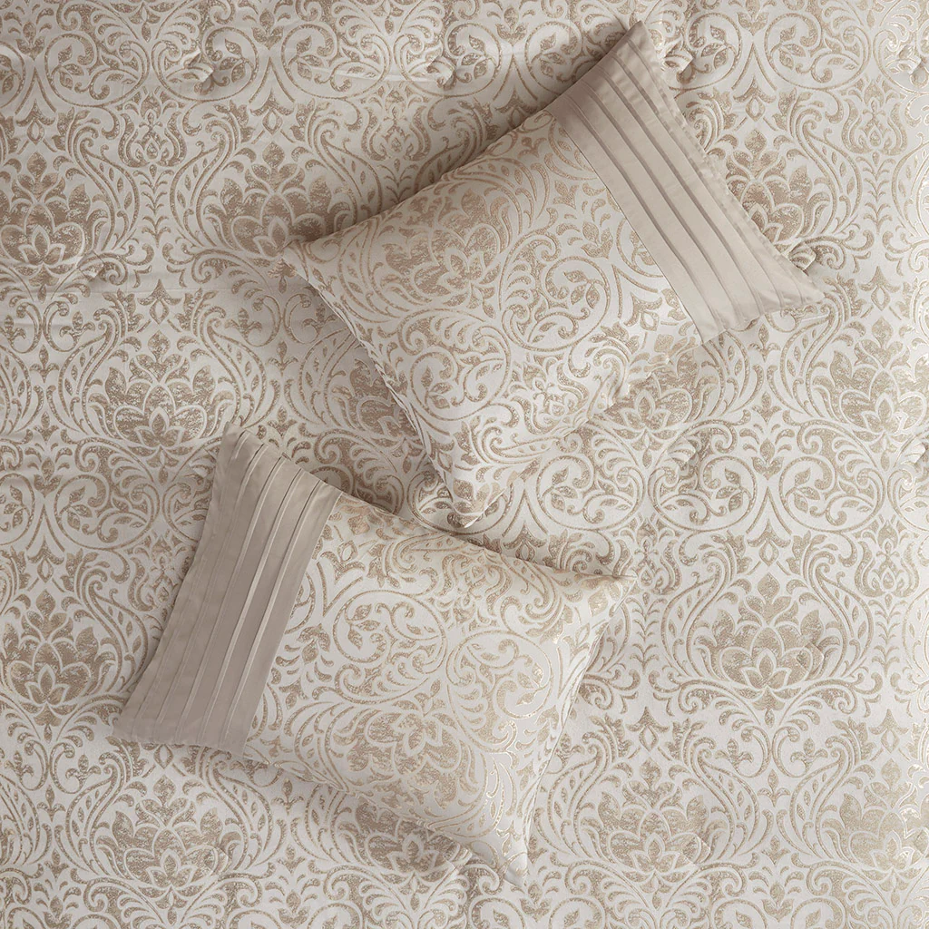 Emilia 12-Piece Jacquard Comforter Set with Bed Sheets - Image 22
