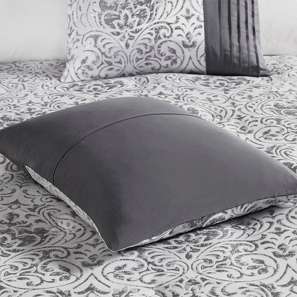 Emilia 12-Piece Jacquard Comforter Set with Bed Sheets - Image 23