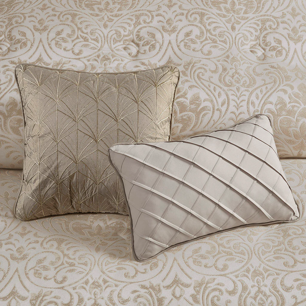 Emilia 12-Piece Jacquard Comforter Set with Bed Sheets - Image 24