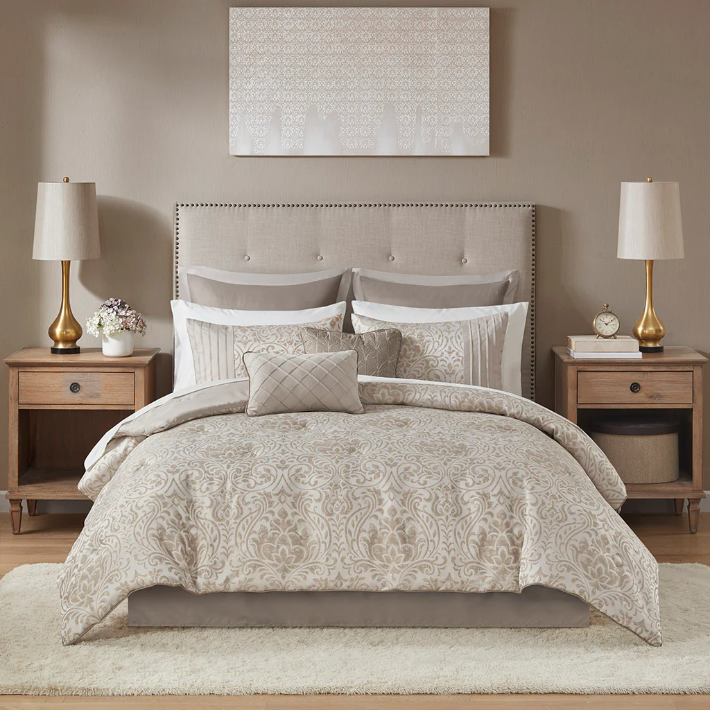 Emilia 12-Piece Jacquard Comforter Set with Bed Sheets - Image 6