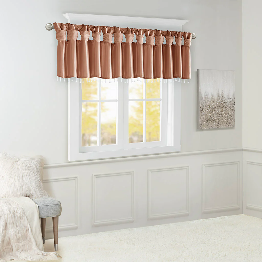 Emilia Lightweight Faux Silk Valance With Beads - Image 68