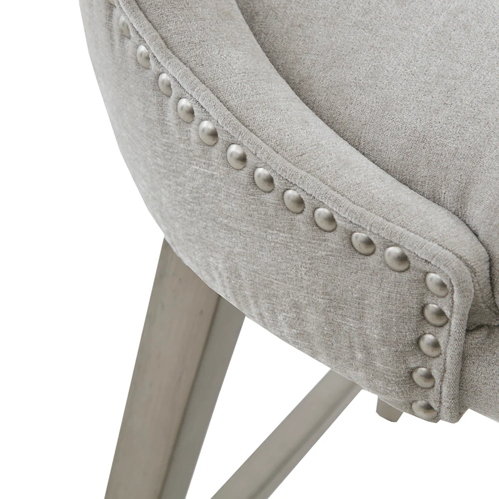 Emmett 360-degree swivel counter stool with nailheads - Image 10