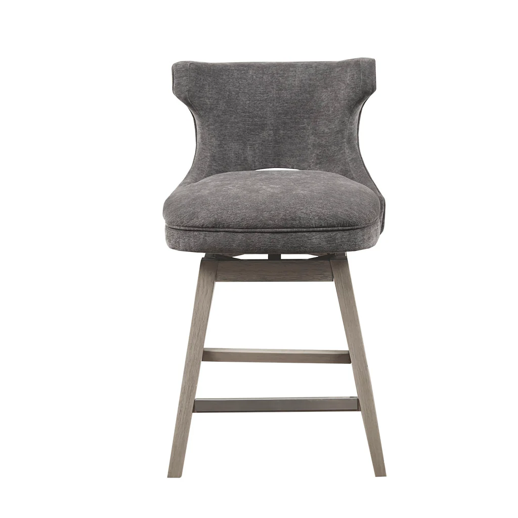 Emmett 360-degree swivel counter stool with nailheads - Image 34