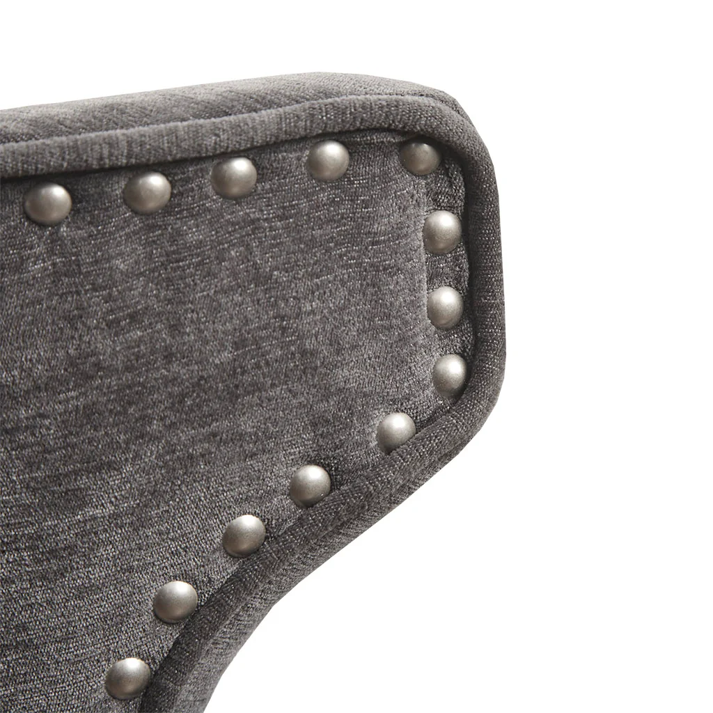 Emmett 360-degree swivel counter stool with nailheads - Image 38