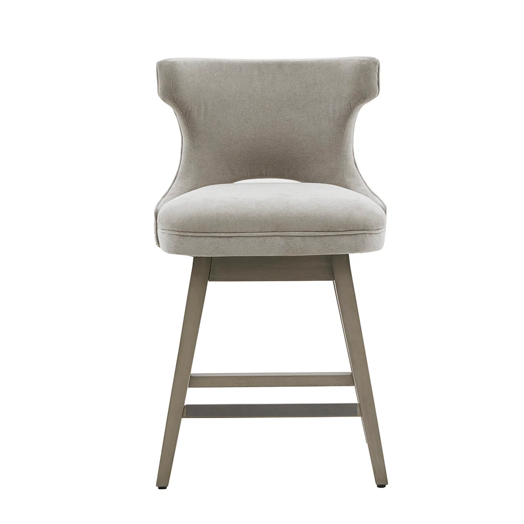 Emmett 360-degree swivel counter stool with nailheads - Image 6