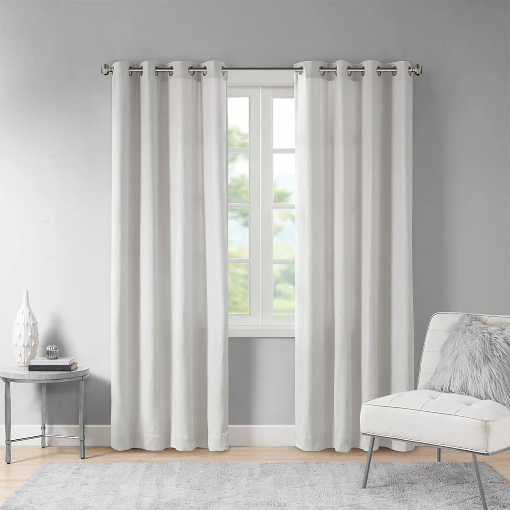 Englewood Solid Piece Dyed Grommet Top Curtain Panel - Image 11