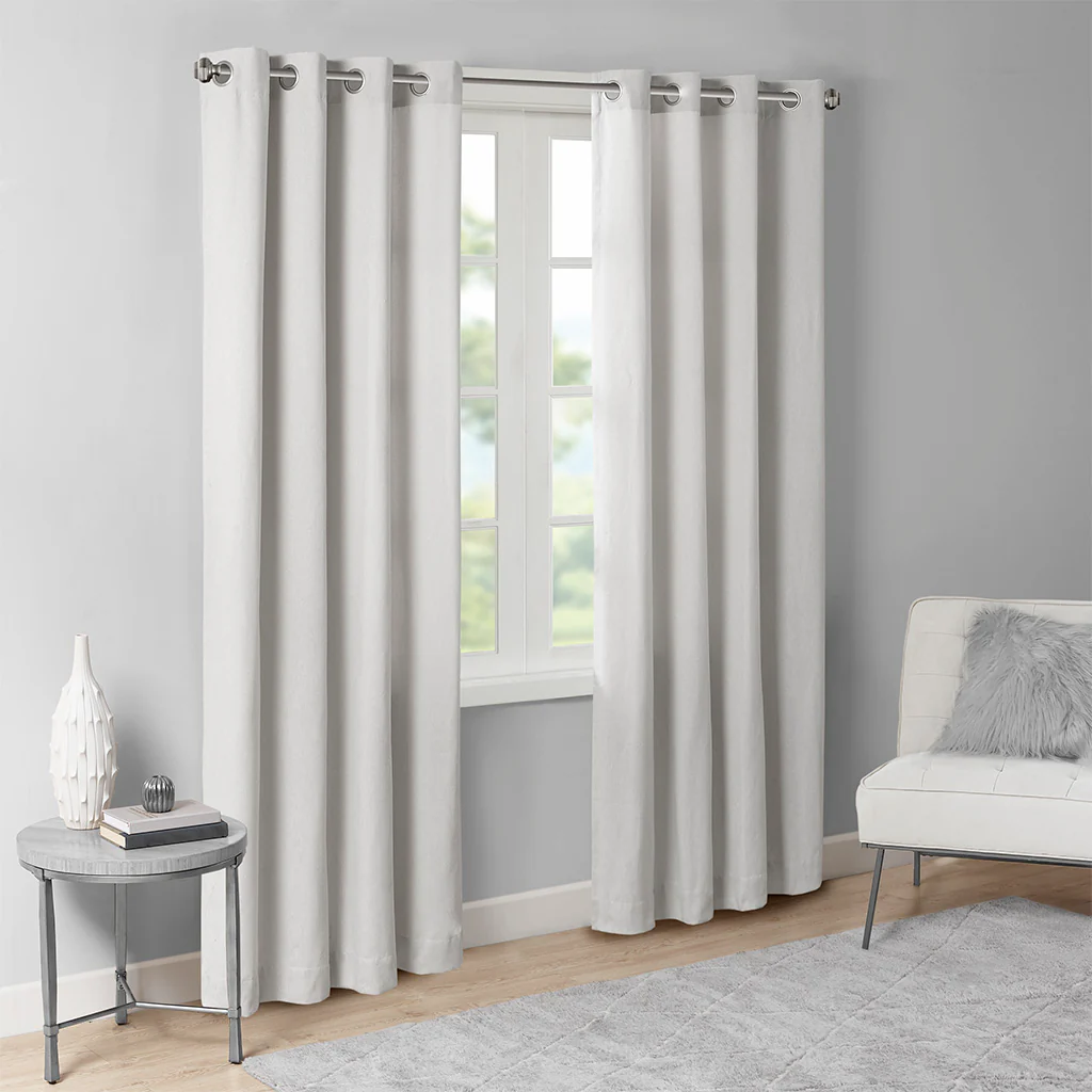 Englewood Solid Piece Dyed Grommet Top Curtain Panel - Image 12
