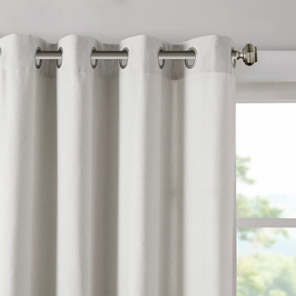 Englewood Solid Piece Dyed Grommet Top Curtain Panel - Image 13
