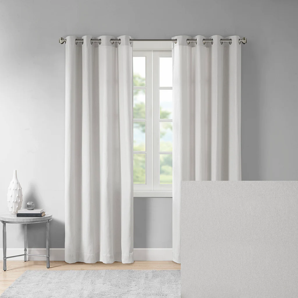 Englewood Solid Piece Dyed Grommet Top Curtain Panel - Image 16