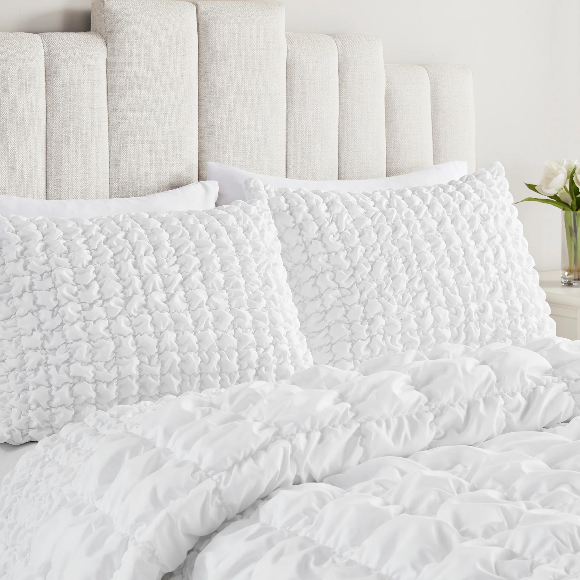 Evelyn 3-Piece Stripe Ruched Comforter Set - Image 7