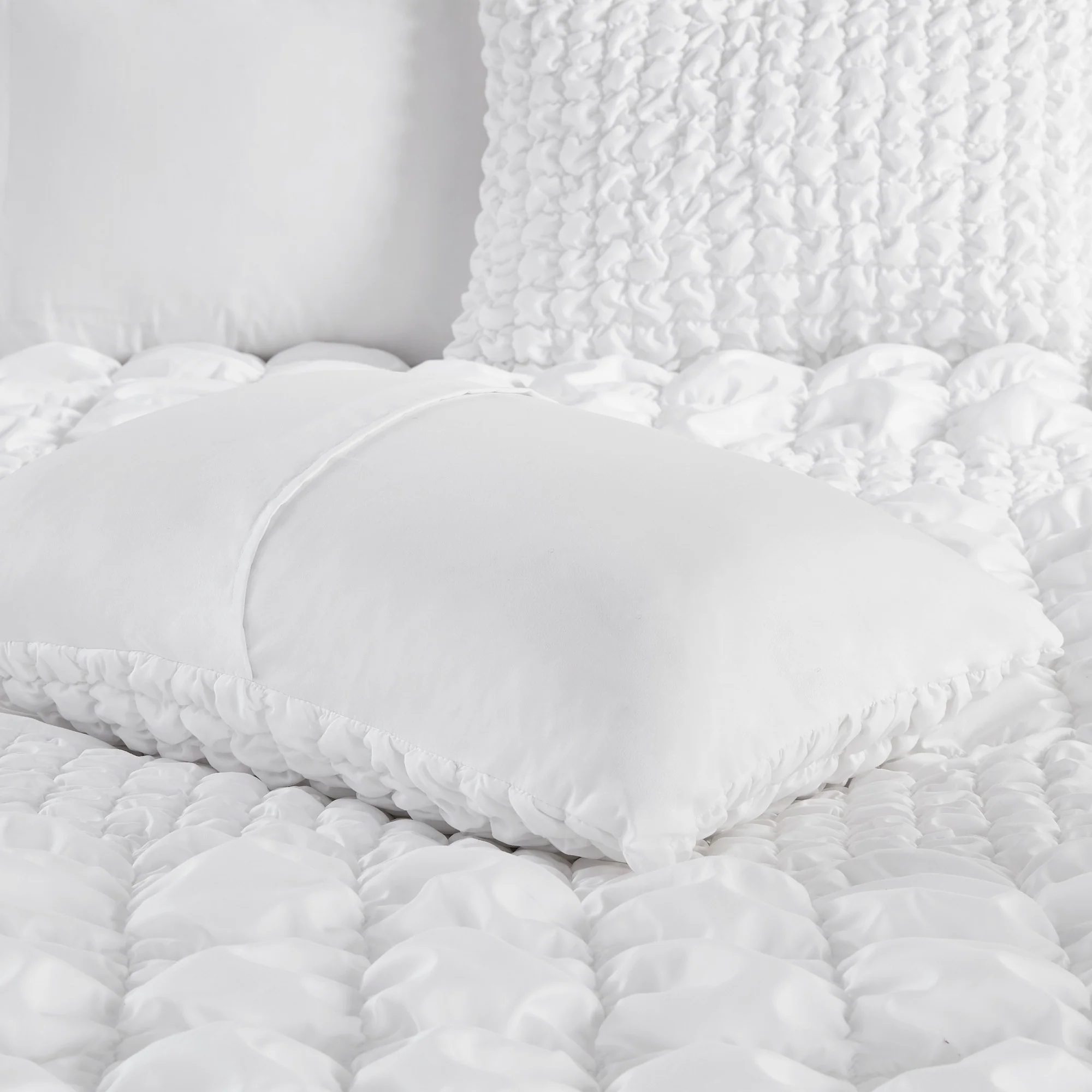 Evelyn 3-Piece Stripe Ruched Comforter Set - Image 9