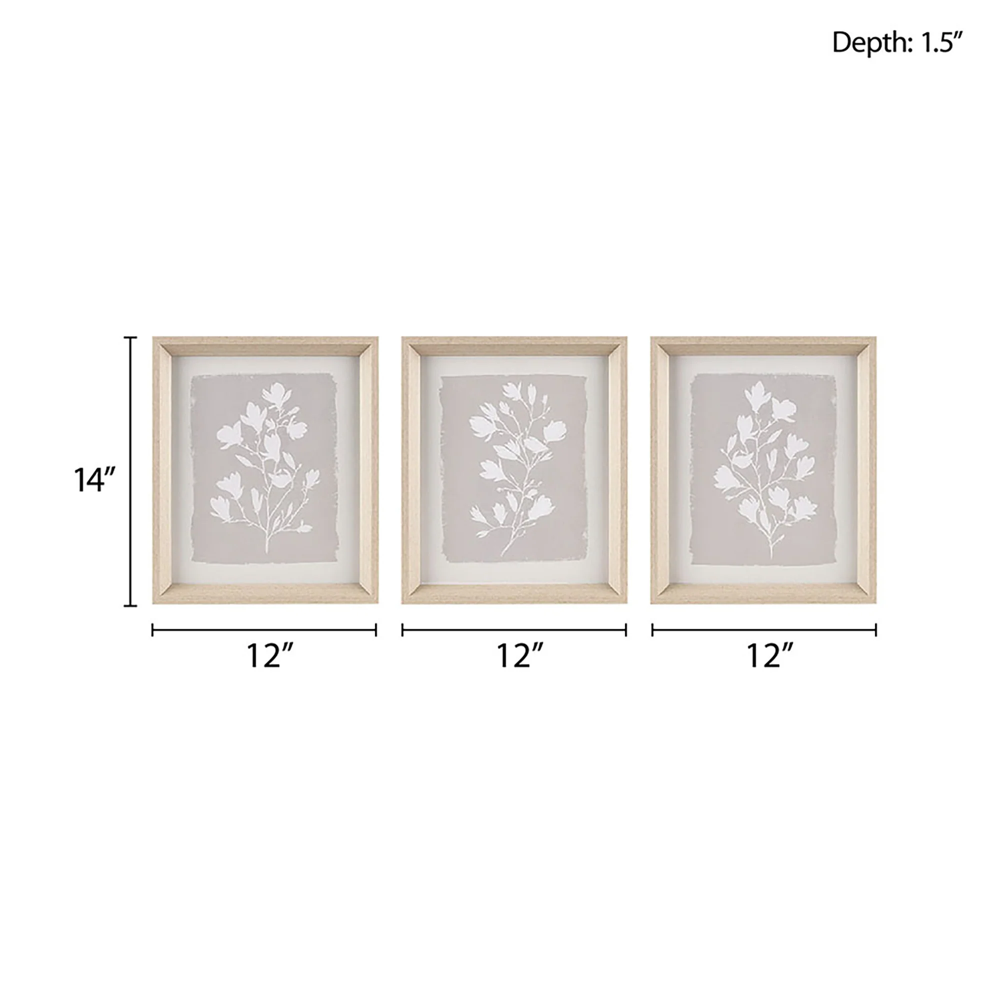 Fair Florets 3-Piece Framed Glass Wall Art Set - Image 12
