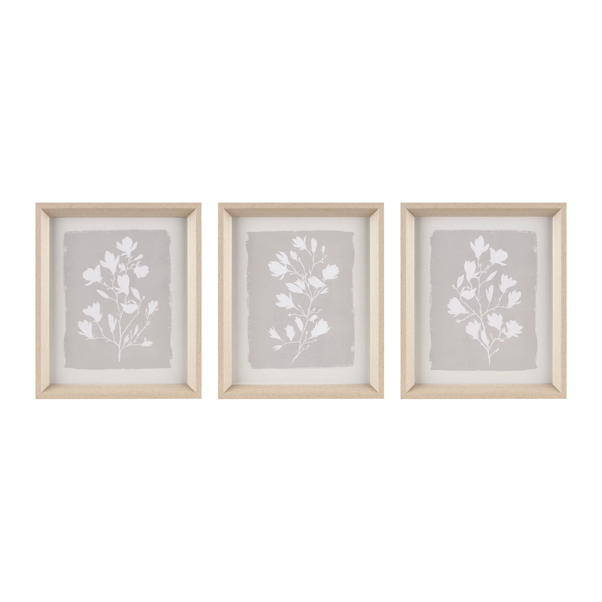 Fair Florets 3-Piece Framed Glass Wall Art Set - Image 3