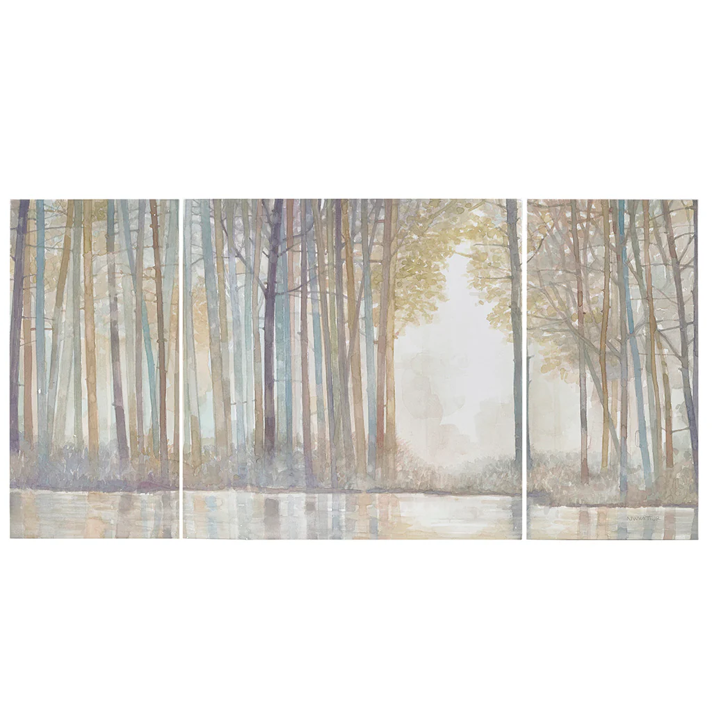 Forest Reflections Triptych 3-Piece Canvas Wall Art Set - Image 2
