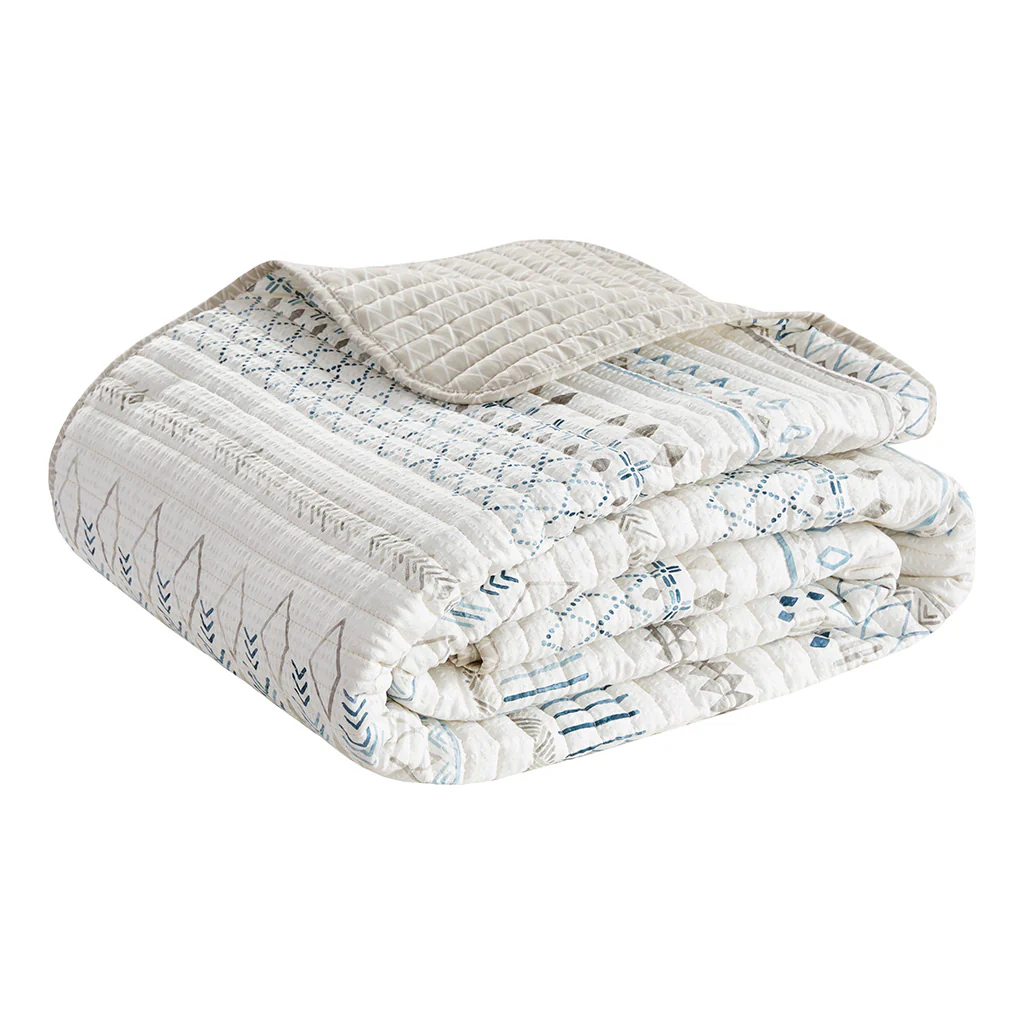 Fraser 3-Piece Printed Microfiber Seersucker Quilt Set - Image 26
