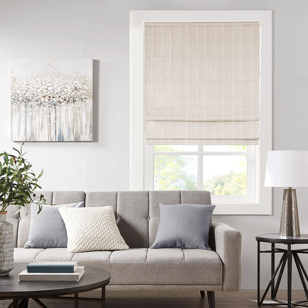 Galen Basketweave Room Darkening Cordless Roman Shade - Image 11