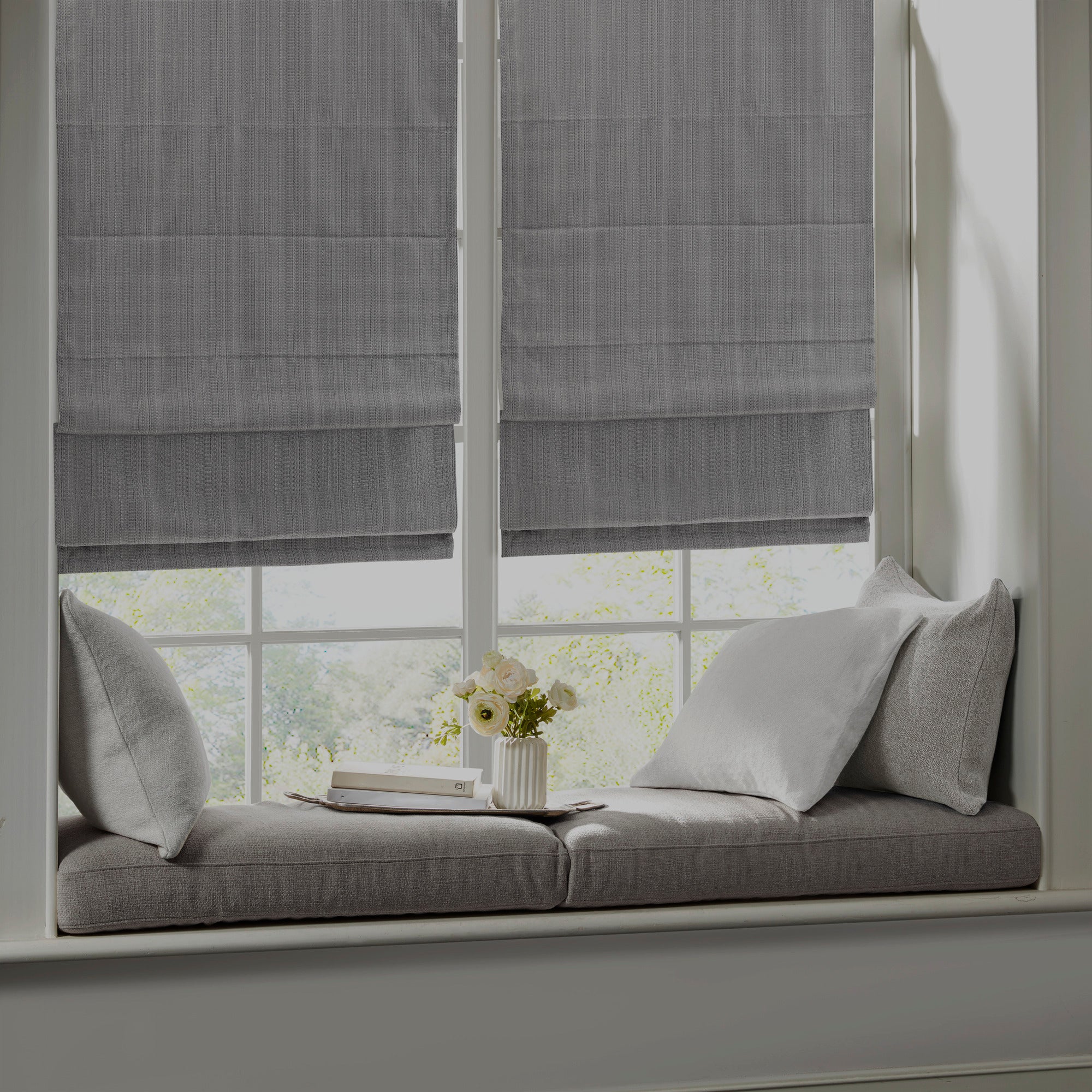 Galen Basketweave Room Darkening Cordless Roman Shade - Image 12