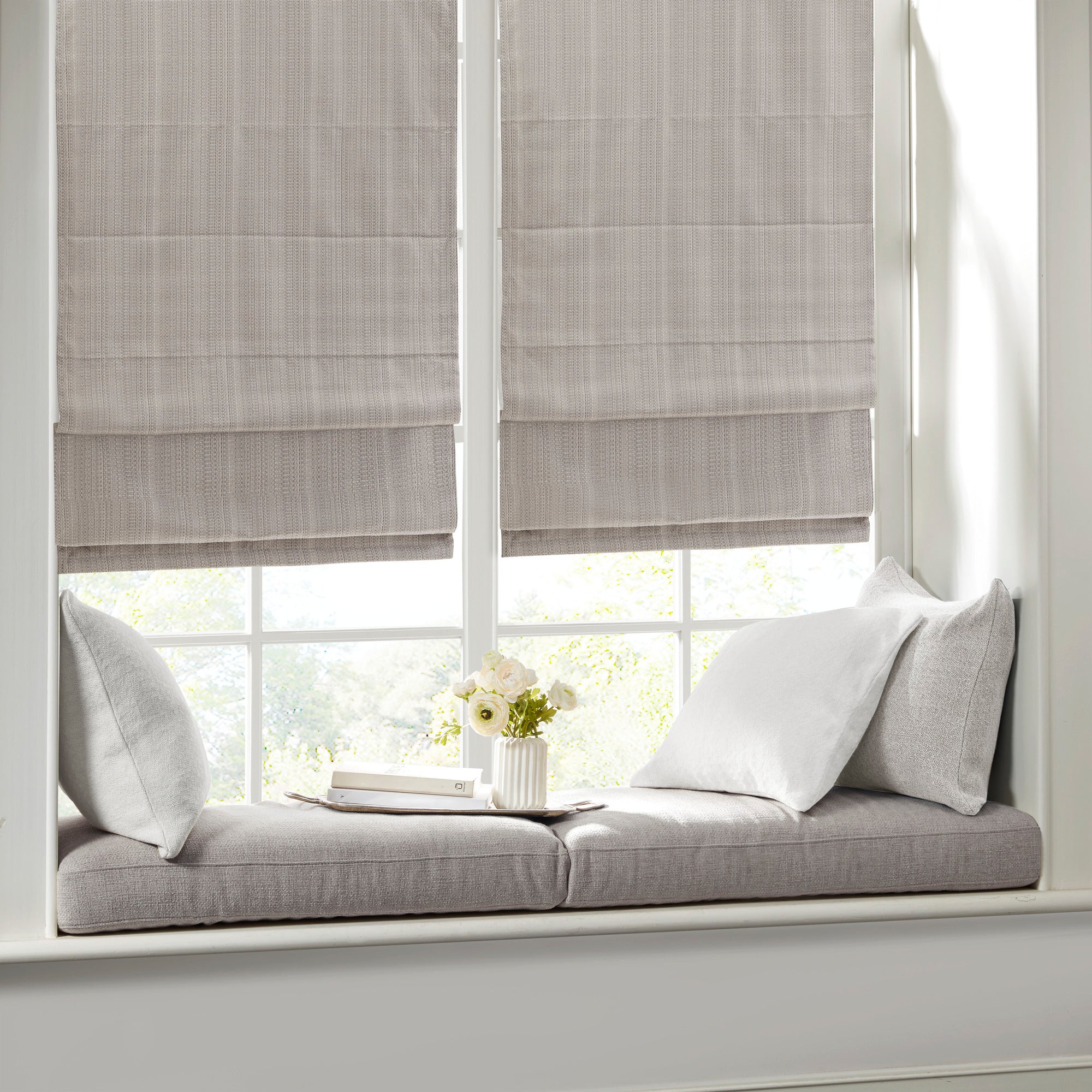 Galen Basketweave Room Darkening Cordless Roman Shade - Image 25
