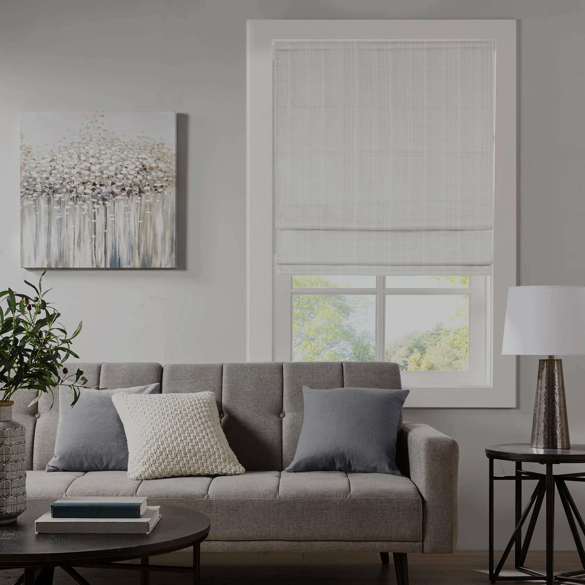 Galen Basketweave Room Darkening Cordless Roman Shade - Image 4
