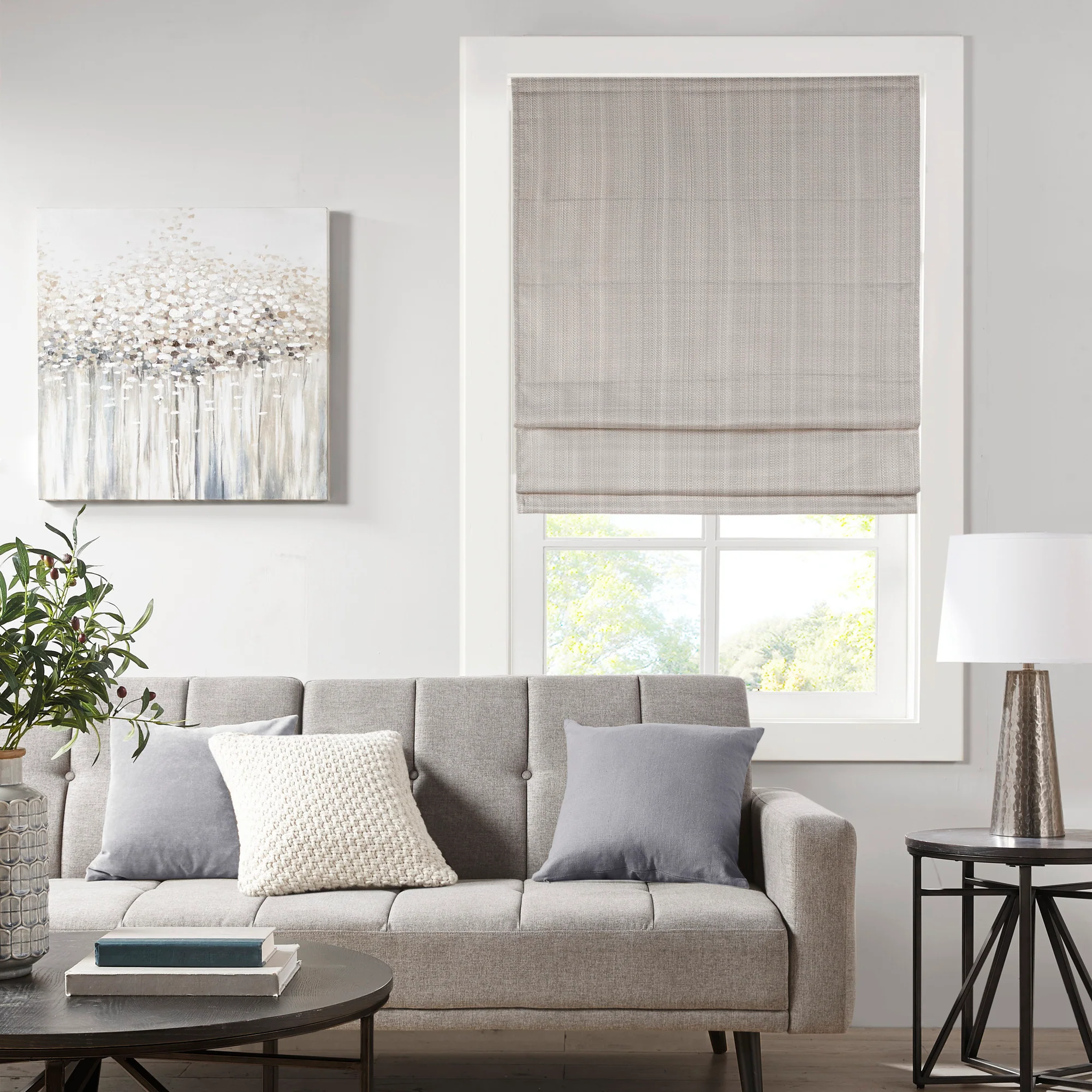 Galen Basketweave Room Darkening Cordless Roman Shade - Image 6