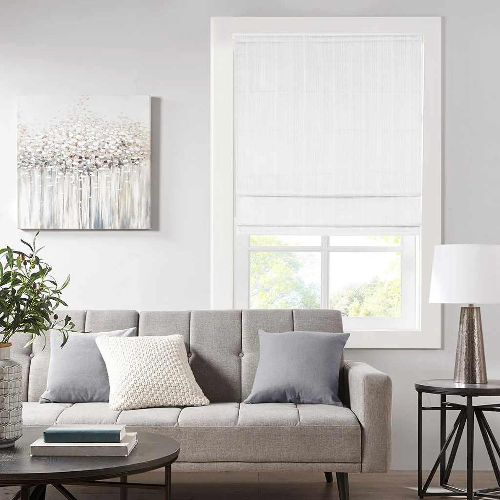 Galen Basketweave Room Darkening Cordless Roman Shade - Image 8