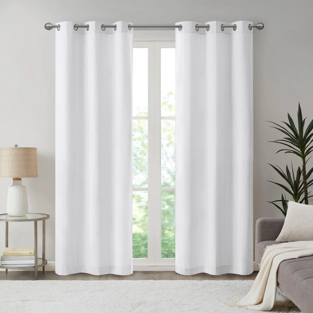 Galen Basketweave Room Darkening Curtain Panel Pair - Image 4