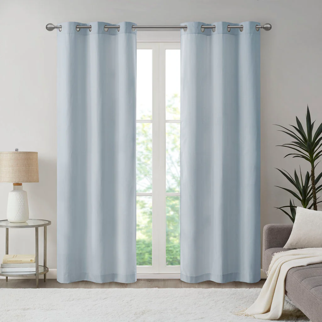 Galen Basketweave Room Darkening Curtain Panel Pair - Image 5