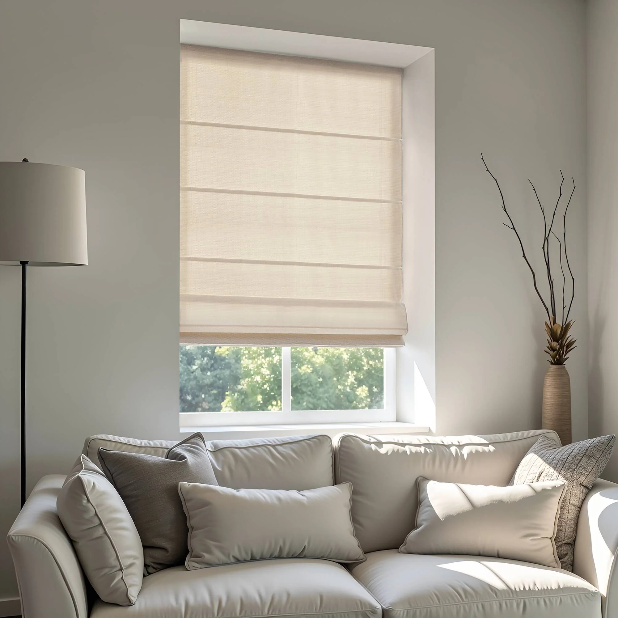 Galen Matte Cordless Roman Blind  Galen Matte fabric - Image 5