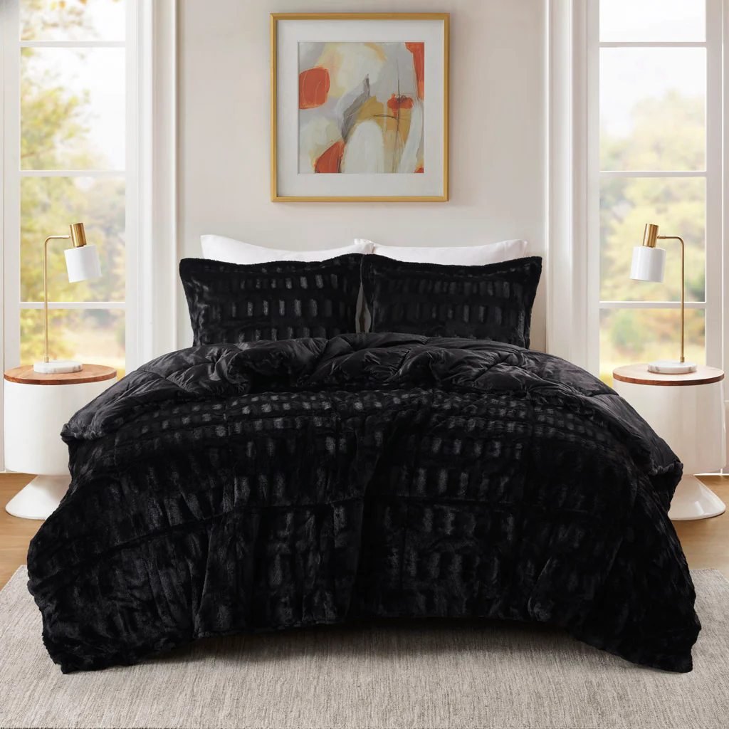 Gia Back Print Long Fur Comforter Mini Set - Image 3