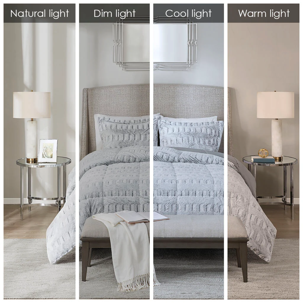Gia Back Print Long Fur Comforter Mini Set - Image 34