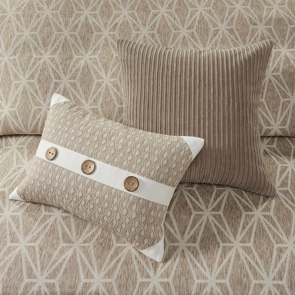 Grace 9-Piece Geometric Oversized Jacquard Comforter Set - Image 7