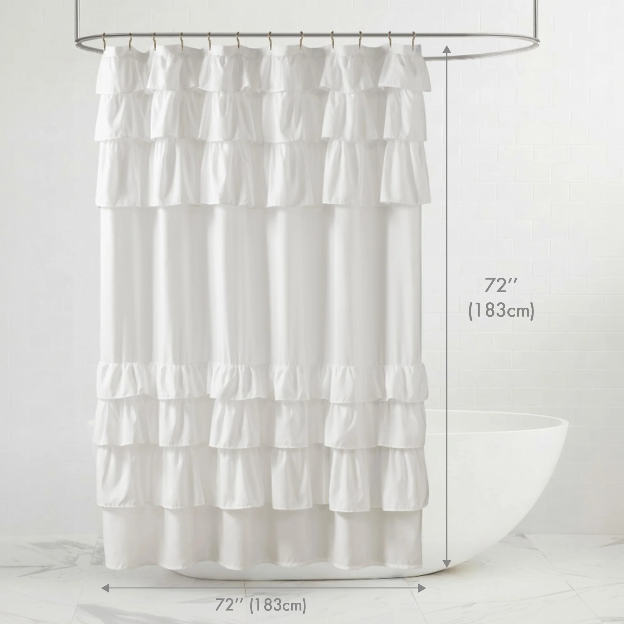 Grace Ruffled Shower Curtain - Image 12