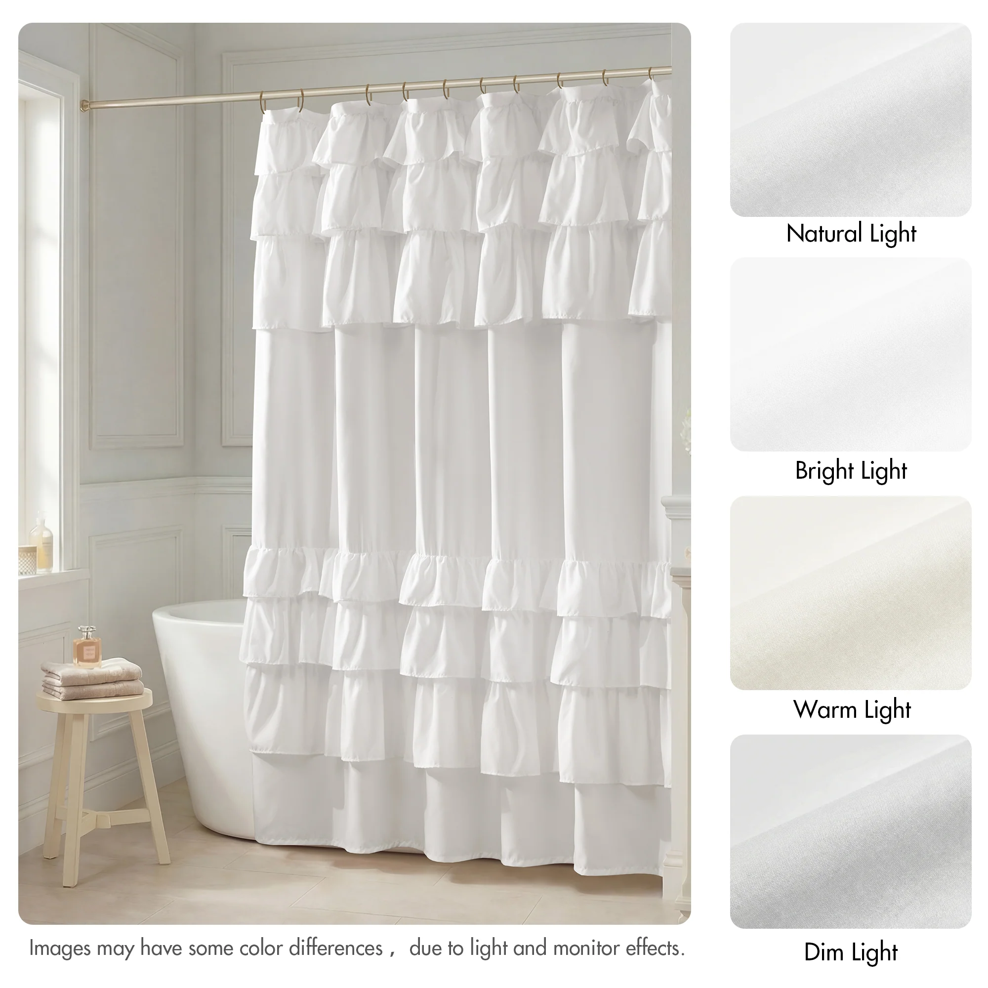 Grace Ruffled Shower Curtain - Image 13