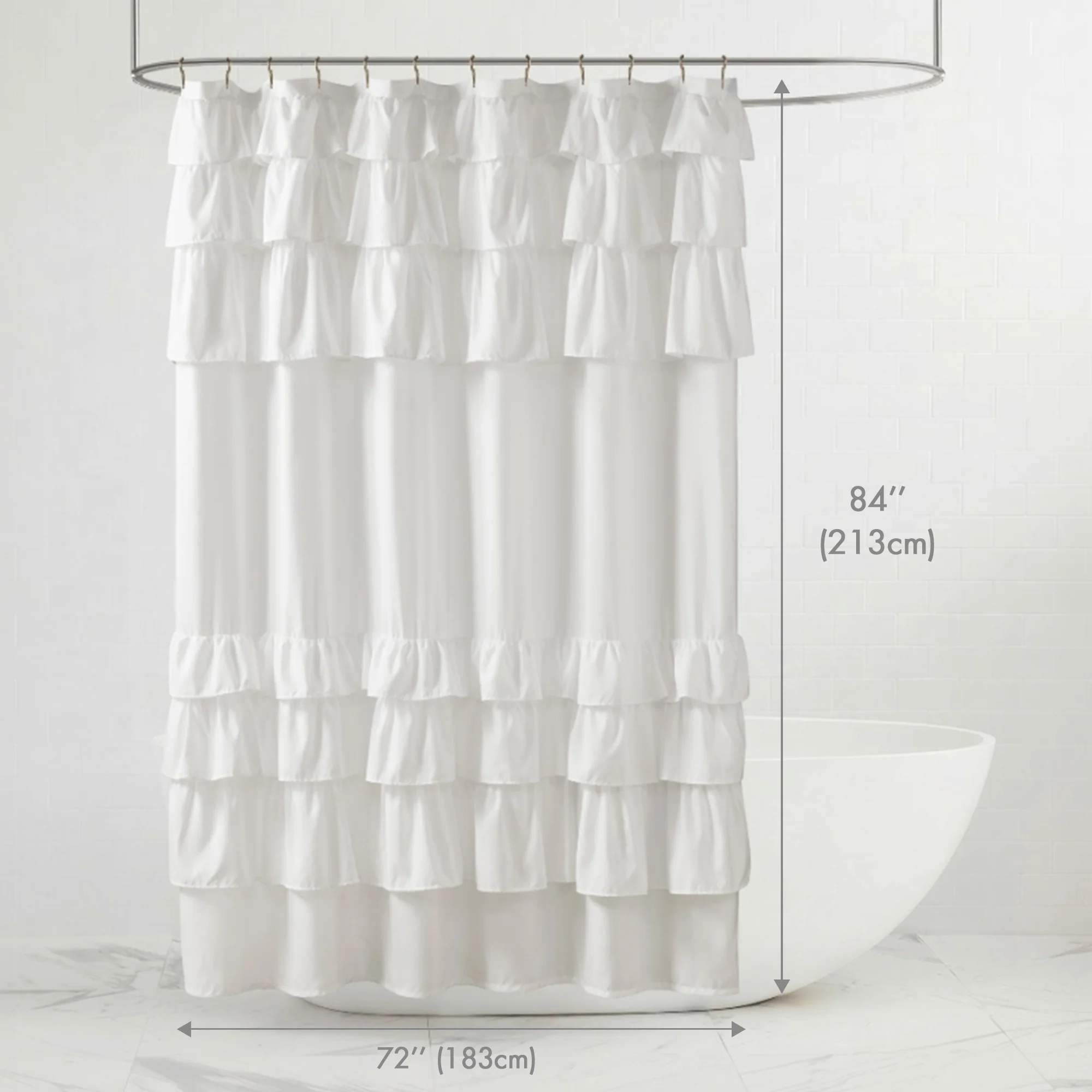 Grace Ruffled Shower Curtain - Image 14