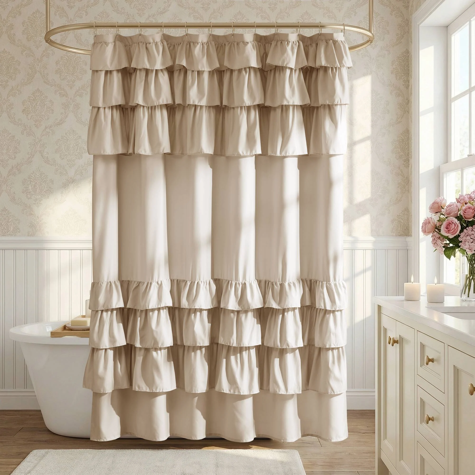 Grace Ruffled Shower Curtain - Image 17