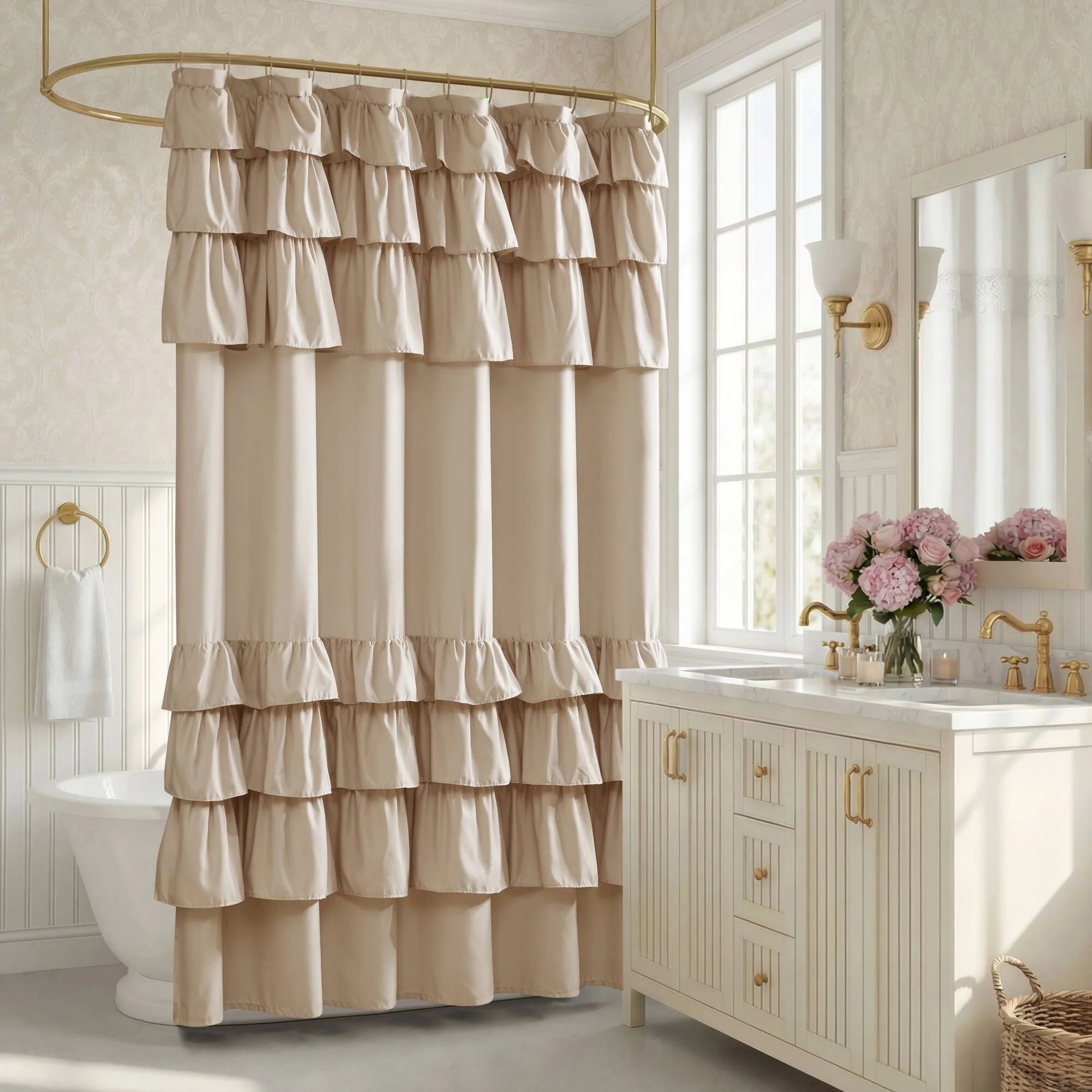 Grace Ruffled Shower Curtain - Image 18