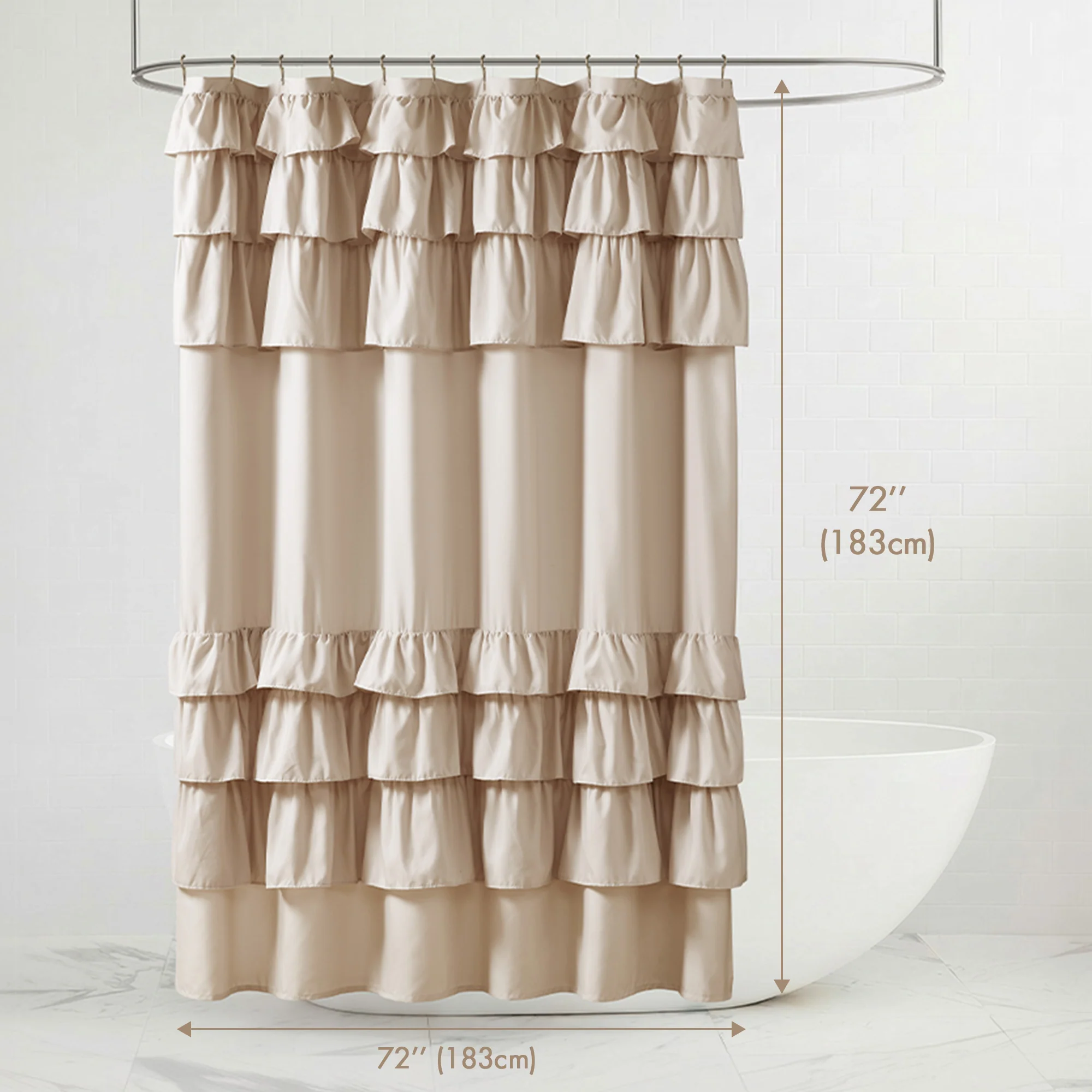 Grace Ruffled Shower Curtain - Image 26