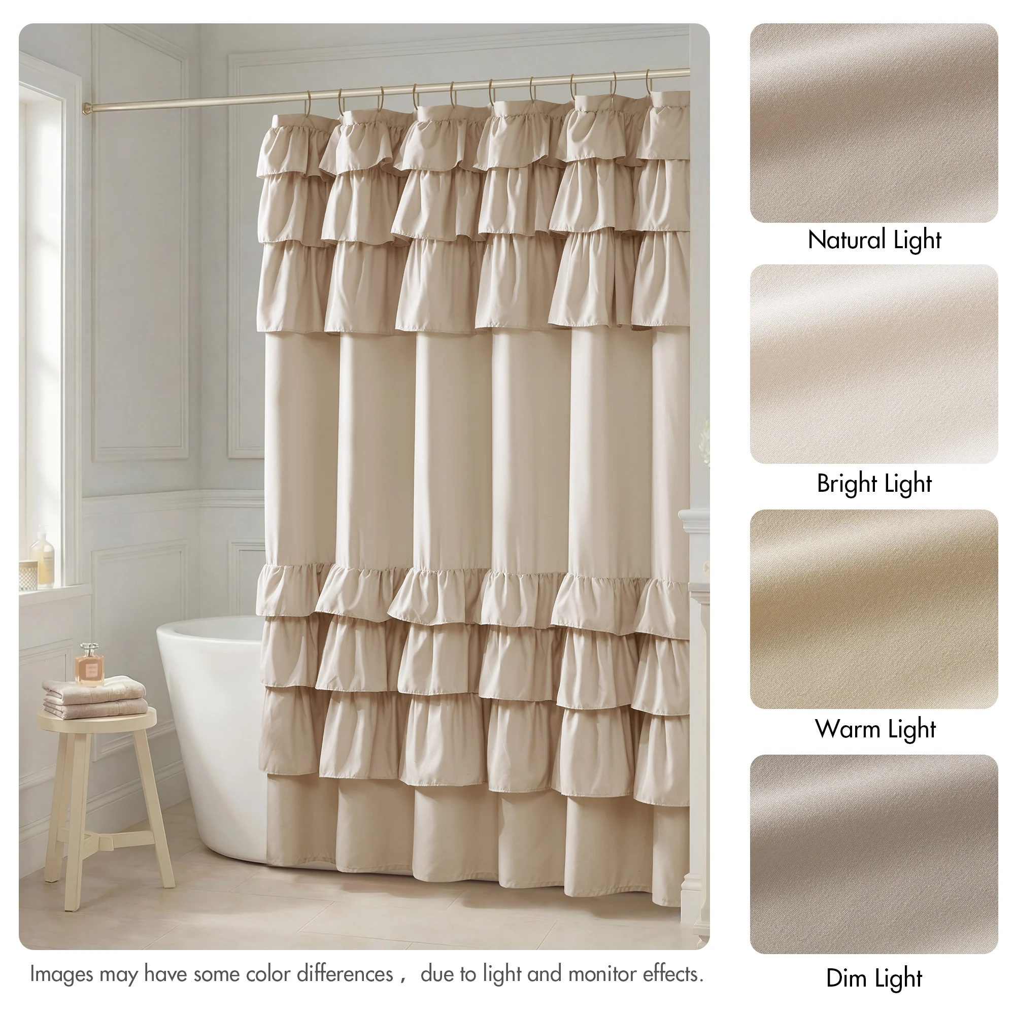 Grace Ruffled Shower Curtain - Image 27