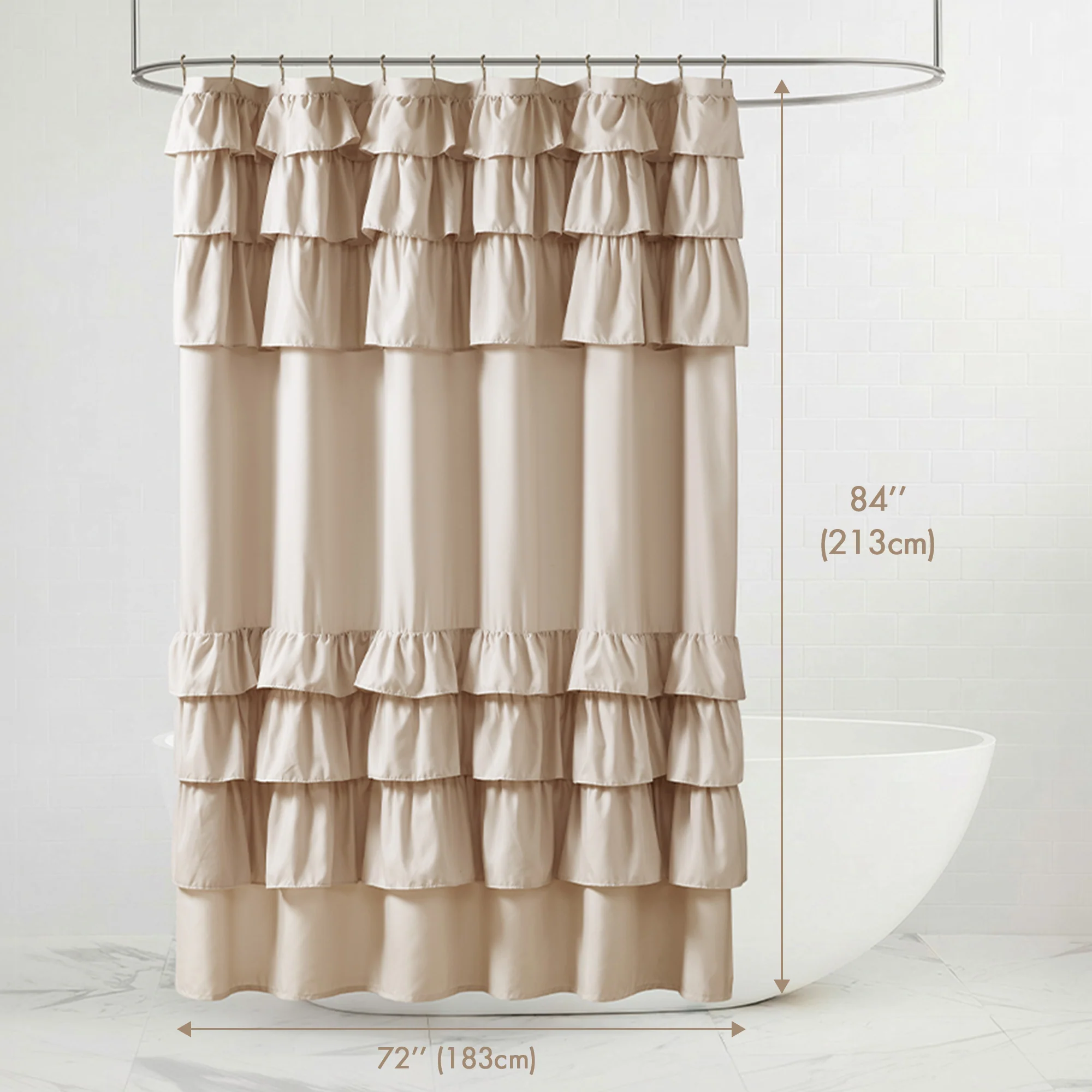 Grace Ruffled Shower Curtain - Image 28