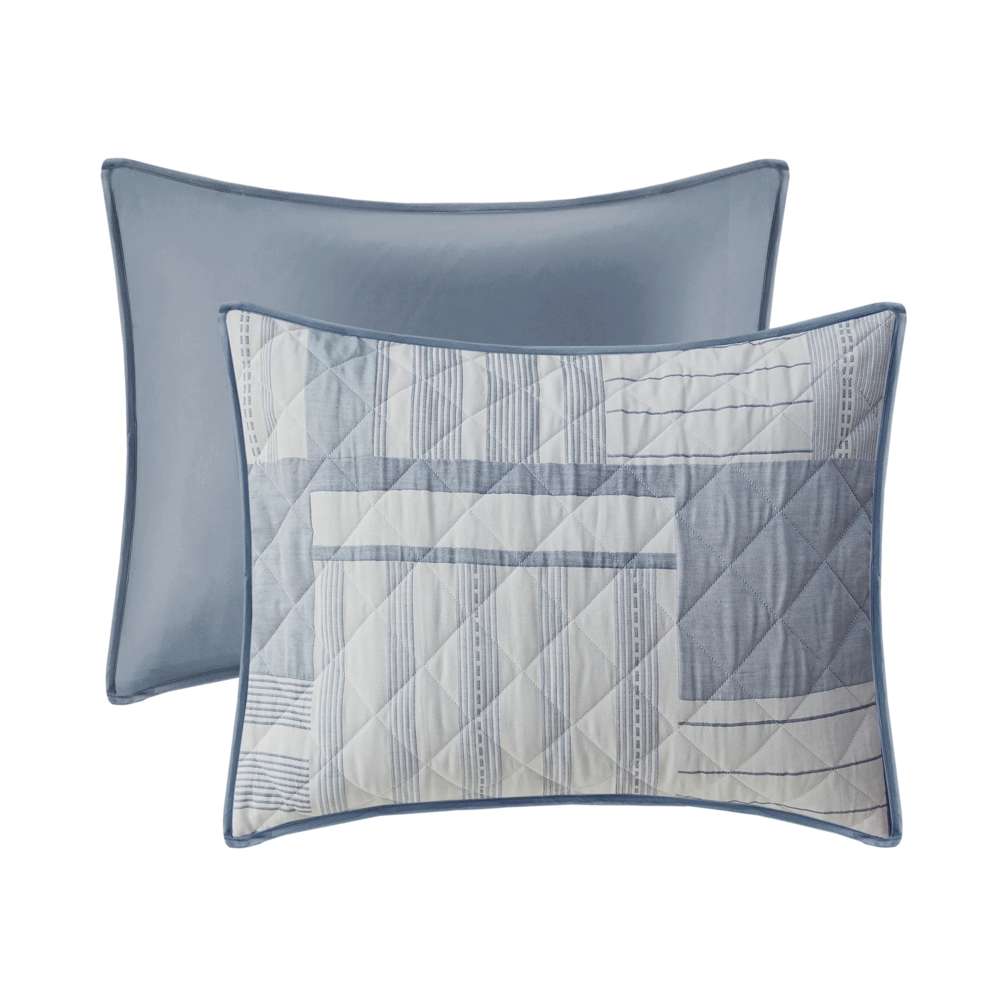 Graham 3-Piece Jacquard Patchwork Quilt Set - Image 10