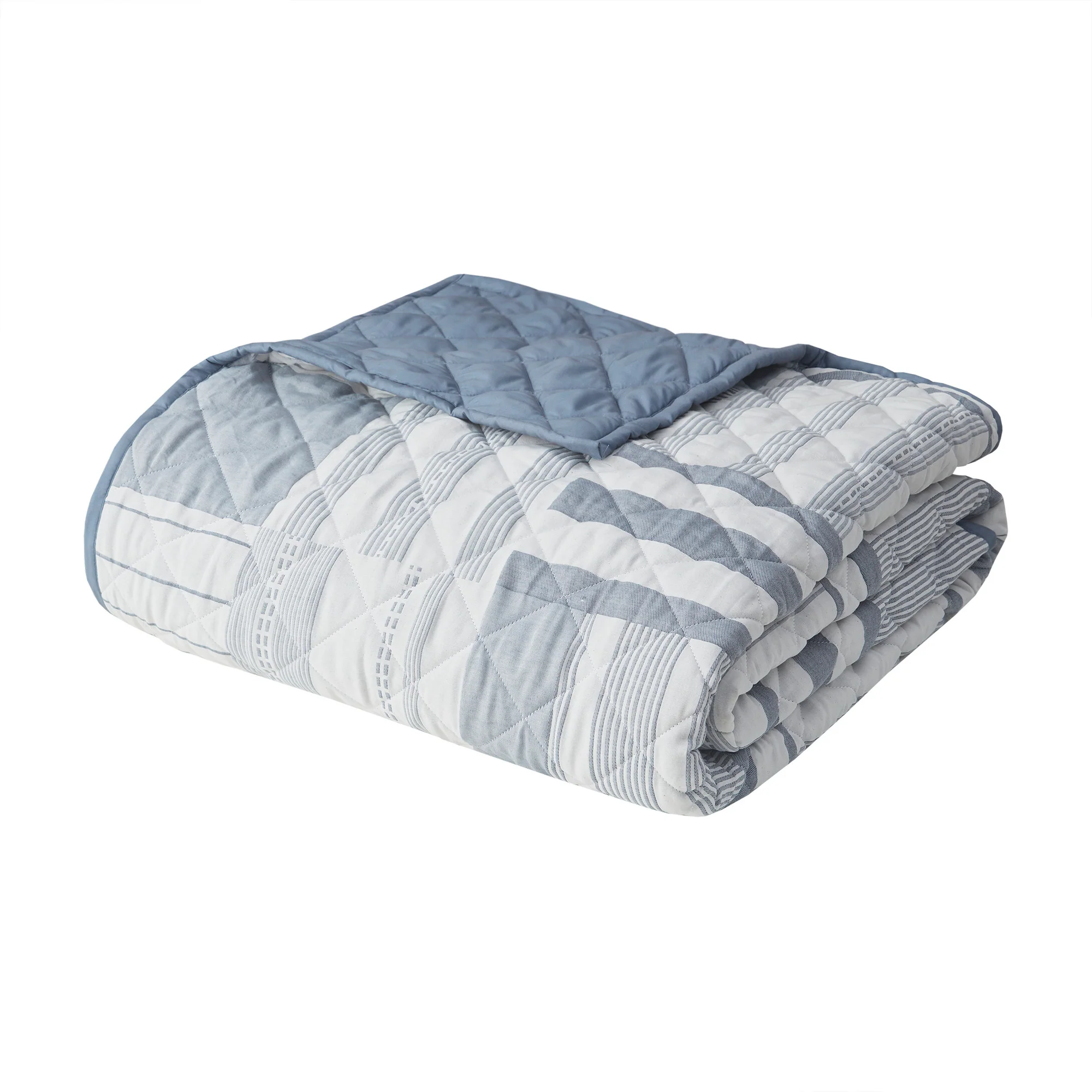 Graham 3-Piece Jacquard Patchwork Quilt Set - Image 11