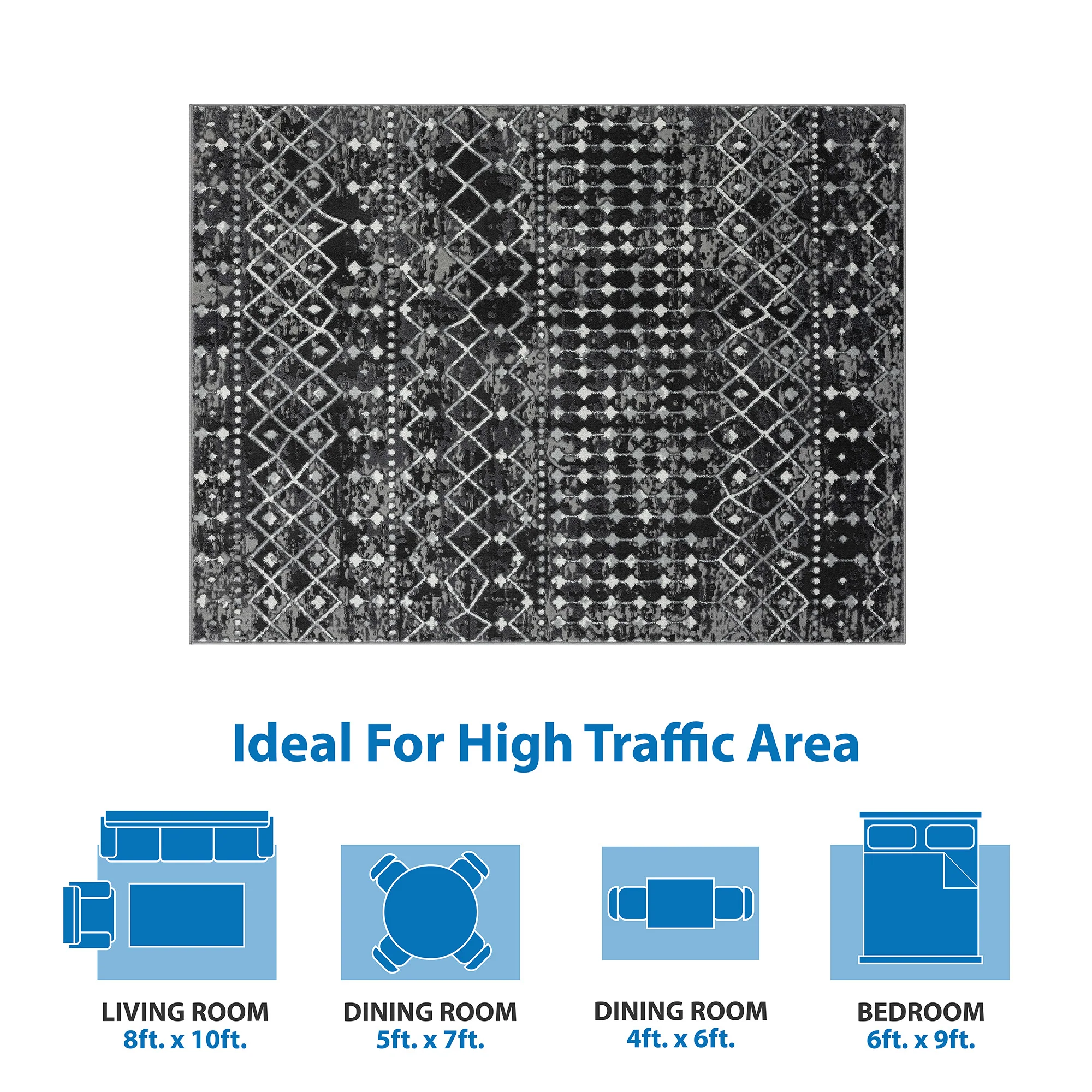 Hannah Moroccan Global Woven Area Rug - Image 24